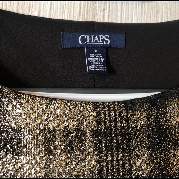 BLACK AND GOLD PLAID DRESS - Picture 5 of 6